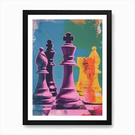 Abstract Polaroid Chess 1 Art Print