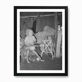 Child Of Agricultural Day Laborer In Tent Home Near Spiro, Oklahoma, Sequoyah County By Russell Lee Art Print