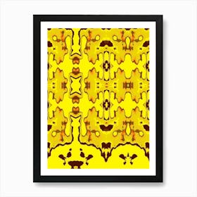 Yellow Abstract Painting Art Print