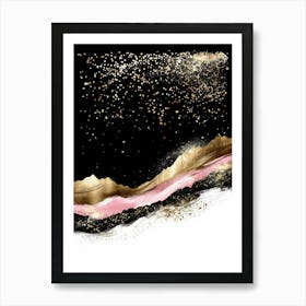 Gold And Black Canvas Print 55 Art Print