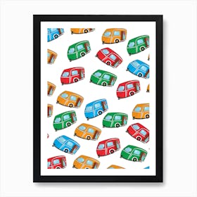 Caravan Motor home pattern Art Print