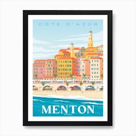 Menton France Art Print