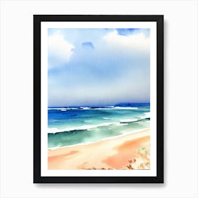 Portsea Back Beach 2, Australia Watercolour Art Print