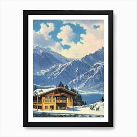 La Parva, Chile Ski Resort Vintage Landscape 2 Skiing Poster Art Print