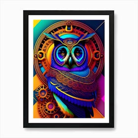 Psychedelic Owl Art Print