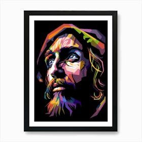 The God Jesus Christ Wpap Pop Art Style Art Print