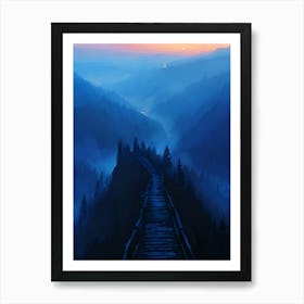 Sunrise Over The Mountains Art Print