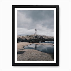 Lighthouse in Peggy's Cove Nova Scotia Canada Art Print