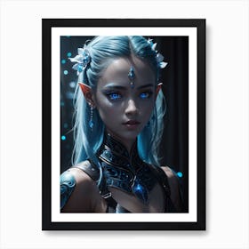 Blue Elf Print Art Print