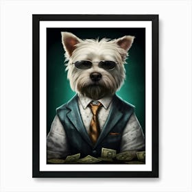 Gangster Dog West Highland White Terrier 4 Art Print