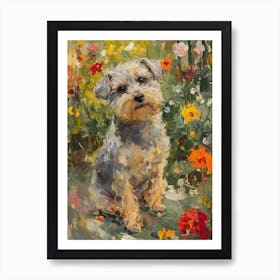 Dandie Dinmont Terrier Acrylic Painting 6 Art Print