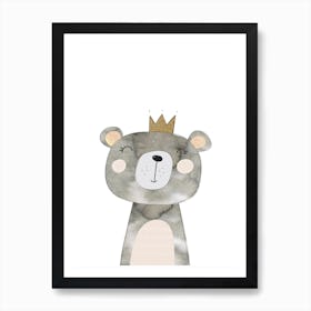 Grey Bear Art Print