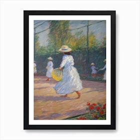 Tennis In The Style Of Monet 1 Art Print