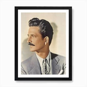 Ronald Colman Retro Collage Movies Art Print