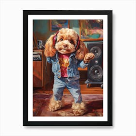 Cavapoo Dance Like No One Is Watching Art Print