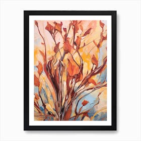 Fall Flower Painting Kangaroo Paw 1 Art Print