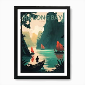 Ha Long Bay Vietnam Beach Tropical Art Print