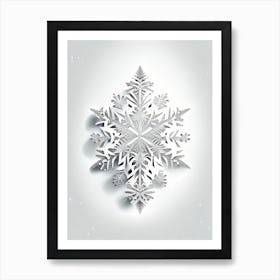 Diamond Dust, Snowflakes, Marker Art 4 Poster