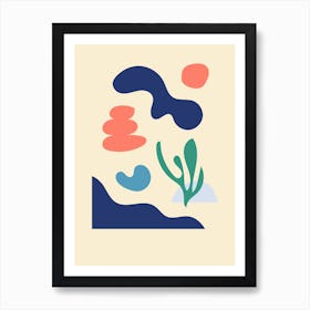 Matisse Shapes Abstract Scene Art Print