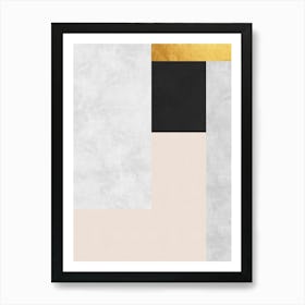 Geometric art with gold 4 1 Art Print