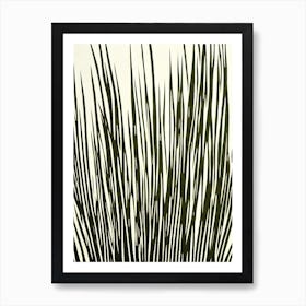 Sea Grasses Linocut Art Print