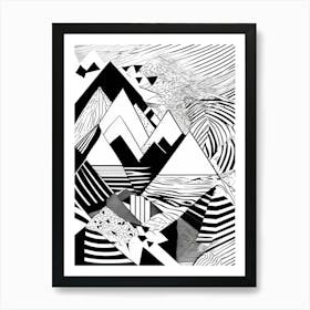 Abstract Mountains 7 Art Print