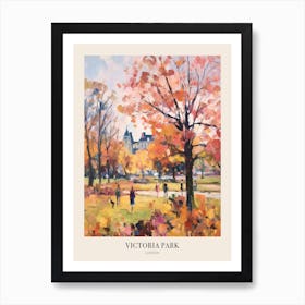 Autumn City Park Painting Victoria Park London 2 Poster Art Print