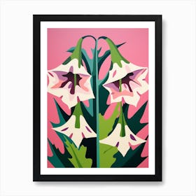 Cut Out Style Flower Art Canterbury Bells 2 Art Print