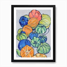 Cantaloupe Vintage Sketch Fruit Art Print