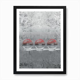 Colour Graffiti style Poke Balls Art Print