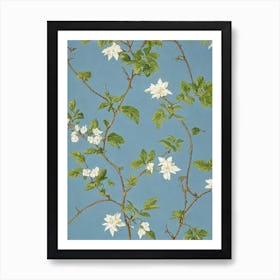 Yuzu Flowers Vintage Botanical Fruit Art Print