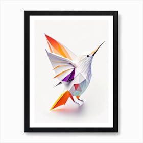 Allen S Hummingbird Origami Style 1 Art Print