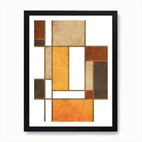 Mondrian Grid White 3 Art Print