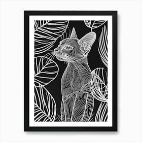 Singapura Cat Minimalist Illustration 1 Art Print