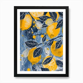 Lemons On A Branch 16 Art Print