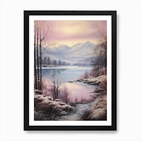 Dreamy Winter Painting Loch Lomond And The Trossach National Park Scotland 1 Art Print