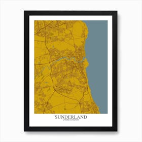 Sunderland Yellow Blue Art Print