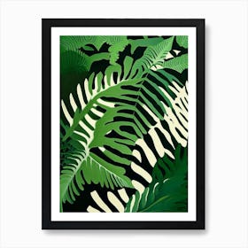 Upside Down Fern Vibrant Art Print