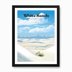 White Sands National Park Sand Dunes Travel Art Art Print