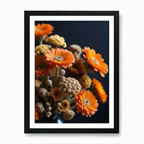 Dried Flowers In A Vase 2 Art Print