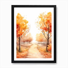 Cute Autumn Fall Scene 62 Art Print