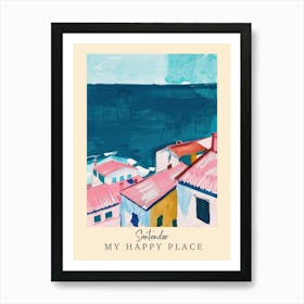 My Happy Place Santander 4 Travel Poster Art Print