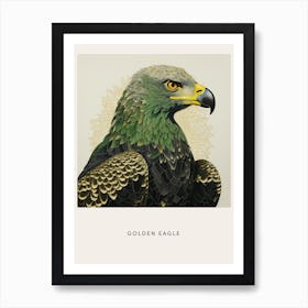 Ohara Koson Inspired Bird Painting Golden Eagle 2 Poster Art Print