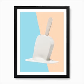 Melting Marshmellow Popsicle Art Print