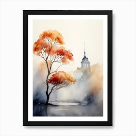 Watercolor Of A Tree 5 Art Print