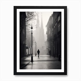 Oviedo, Spain, Black And White Analogue Photography 4 Art Print