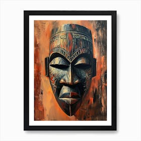 African Tribe Mask 45 Art Print