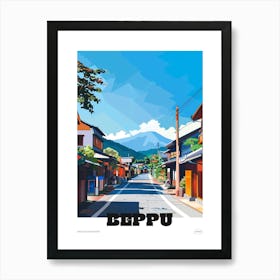 Beppu Japan 1 Colourful Travel Poster Art Print