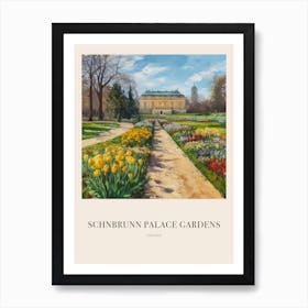 Schnbrunn Palace Gardens Vienna 3 Vintage Cezanne Inspired Poster Art Print