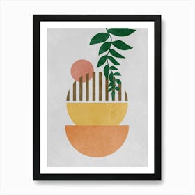  Mid Century Abstract Colorful Boho   Art Print